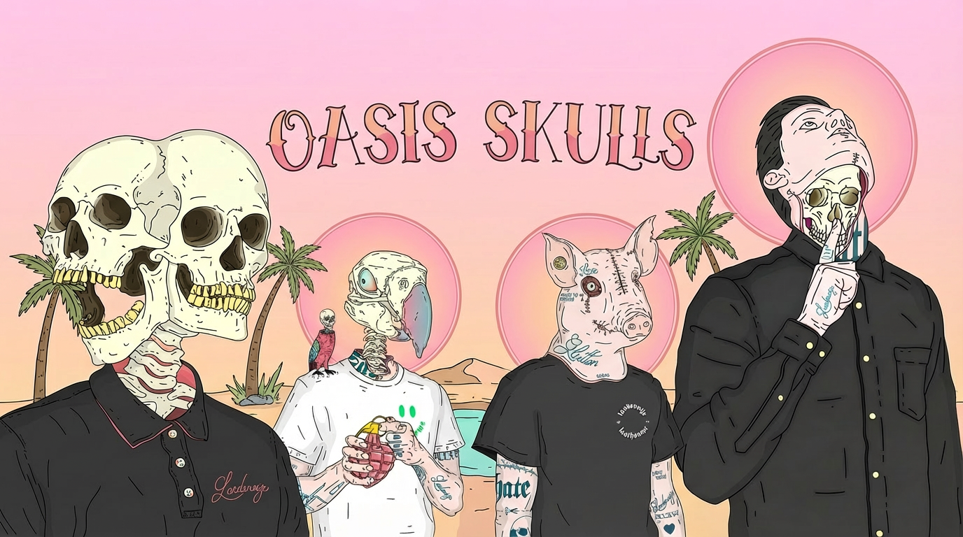 Oasis Skulls Banner